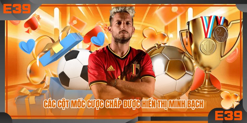 Các cột mốc cược chấp được hiển thị minh bạch