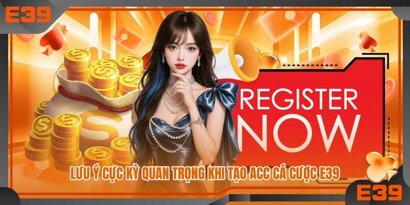 Lưu ý cực kỳ quan trọng khi tạo acc cá cược E39